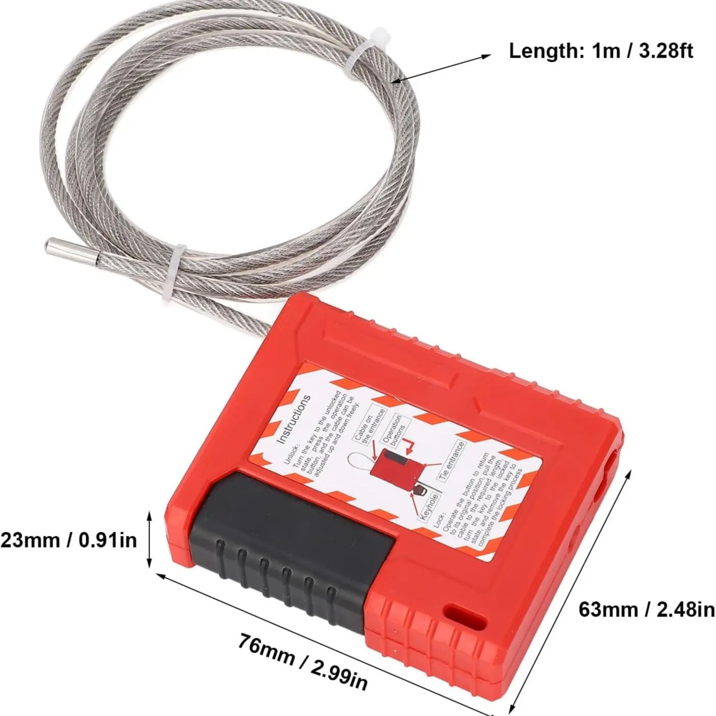 4mm kablo çapı 1m uzun kilitle - Cable Lock Flexible incelemesi ve fiyatı